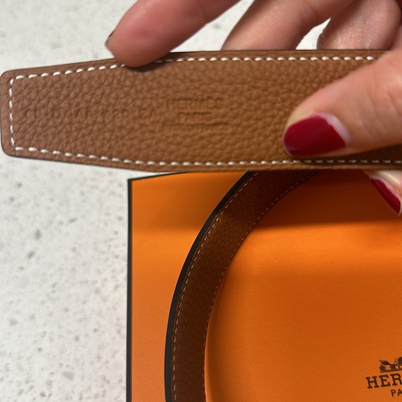 Authentic Hermes Constance “H” leather belt - Picture 3 of 4